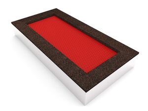 Trampolína do země TRA-O320-RZ - červená