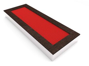 Trampolína do země TRA-O420-RZ - červená