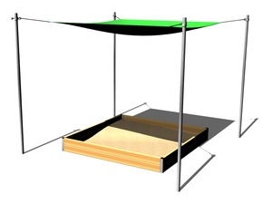 Zastínění pískoviště 2x2 m ZP220